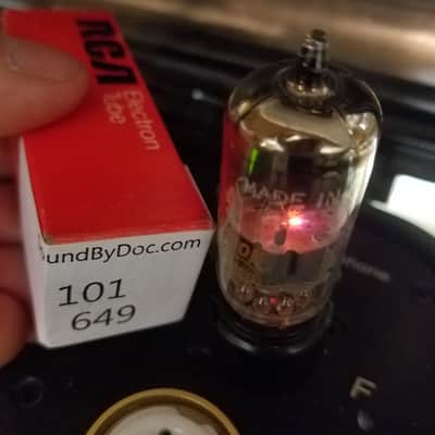 Amperex 6922 tNOS AT1000 TESTED Balanced! PI Vacuum Tube Gold Pins USA E88CC dual triode 1960-1969 image 4