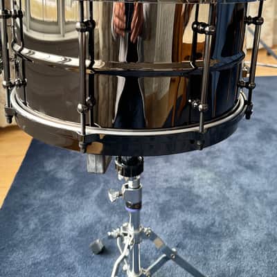 World Max Vintage Black Chrome Brass Snare 7x13 MINT image 4
