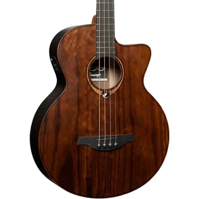 Lag SAUVAGE-BCE Sauvage Series Jumbo Cutaway Pale Brankowood Top Khaya Neck 4-String Acoustic-Electric Bass Guitar w/Gig Bag image 5