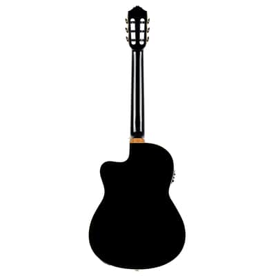 Ortega Performer Series Nylon string Guitar, thinline body - RCE138-T4BK, 52mm Nut Width w/ Gig Bag image 9