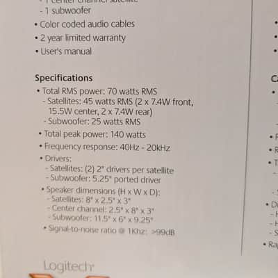 Logitech X-530 5.1 Channel Home Theater Audio Speaker System Like-New Open-box never used image 6