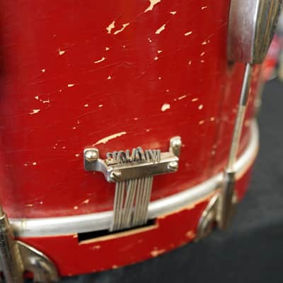 Slingerland RadioKing 1950's - Fire Engine Red Lqr. 10x14'' Maple /Mahogany Shell Vintage Snare image 8