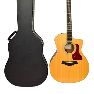 2016 Taylor 214ce DLX Grand Auditorium Acoustic Electric Guitar, Natural w/ Case image 1