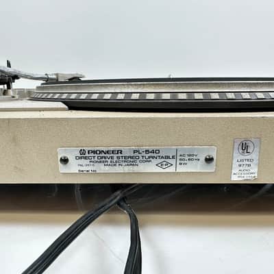 Pioneer PL-540 Quartz Direct Drive Automatic Return Turntable image 11