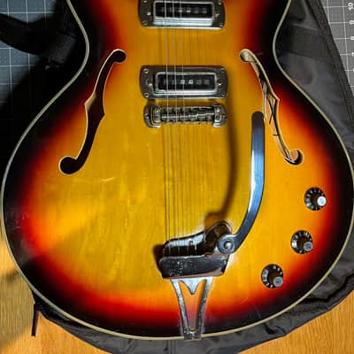 Teisco Thin Hollowbody with Tremolo, like Jack White's Crestwood Astral II image 1