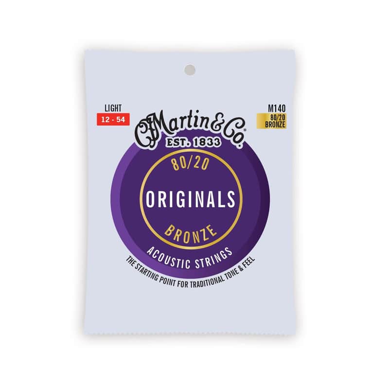 Martin M140 Original 80/20 Bronze Acoustic Guitar Strings, 12-54 Light image 1