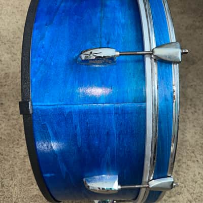 Pearl Export 22x8" gong drum - 1980's - Blue lacquer image 5