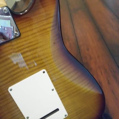 Austin Strat Style Guitar HSS - Sunburst - Flamed Maple Top/Back image 7