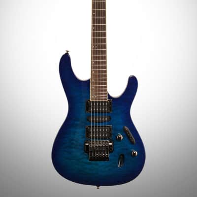 Ibanez S670QM Electric Guitar, Sapphire Blue image 2