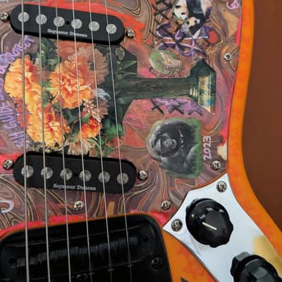 Fender David Bowie "Ziggy Stardust" Mustang 1 of 1 - Pro Setup - Artist Guitar - Original - Capri Orange image 9