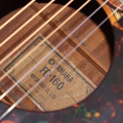 1970's Yamaha Japan FG-160 Folk Acoustic Guitar (Dove) image 6