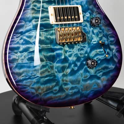 PRS Custom 24 Wood Library w/ 1-Piece Quilt 10-Top, Brazilian Rosewood, & 58/15 LT Pickups- Aquableux Purple Burst 2026 (0423889) image 12