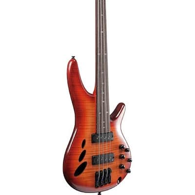 Ibanez SRD900 FBTL Bass Workshop Fretless Electric Bass. Brown Topaz Burst Low Gloss image 3