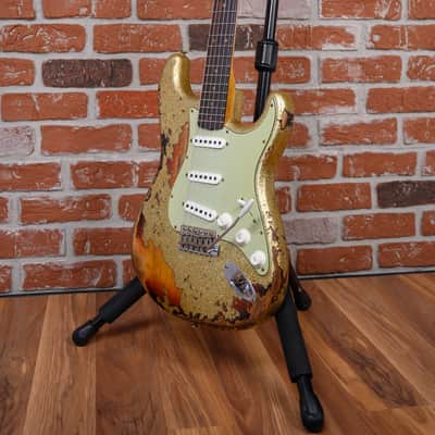 Fender Custom Shop SR25 61 Stratocaster Super Heavy Relic Gold Sparkle over 3-Color Sunburst 2025 w/OHSC image 5