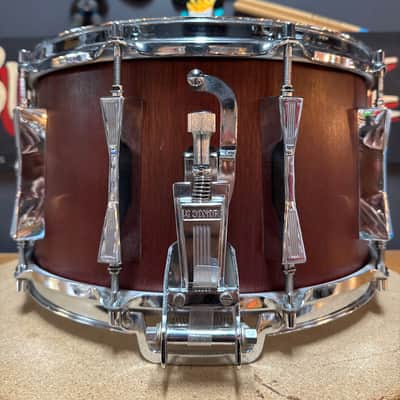 Sonor D-518x MR Phonic Plus 14x8" 10-Lug Beech Snare Drum 1984 - 1989 - Red Mahogany image 3