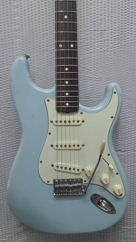 Custom Fender Stratocaster "Nowherecaster" MJT Sonic Blue Relic image 1