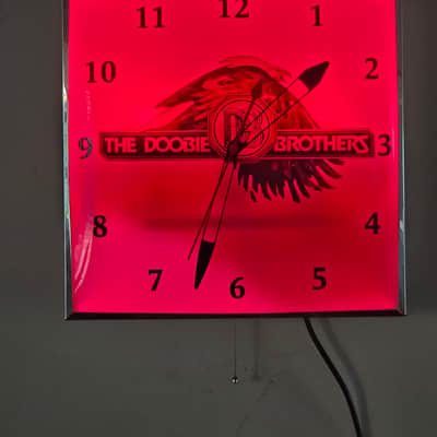 The Doobie Brothers Record Shop Style Light-Up Clock Killer Cool Man Cave/Garage Item Color Changing image 2