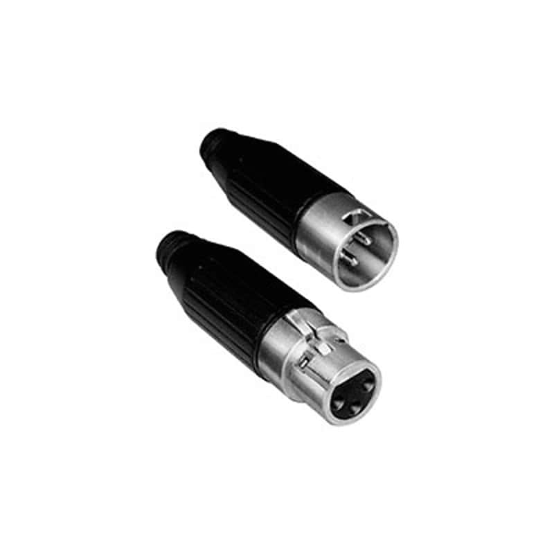 Switchcraft AAA3MBAUZ AAA Series 3-Pin XLR Black Metal Male Cable Connector Plug with Gold Pins image 1
