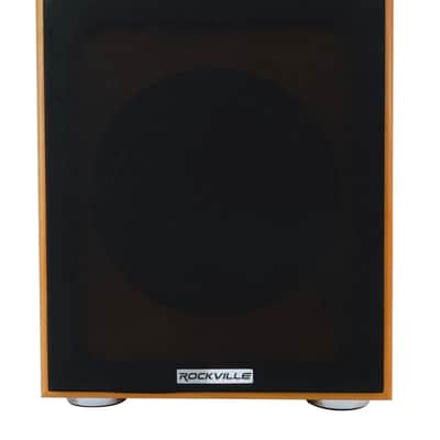 Rockville BluTube Bluetooth Tube Amplifier+6.5" Wood Bookshelf Speakers+8" Sub image 3