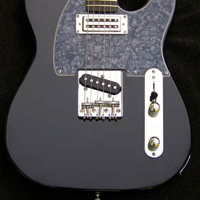 Black Mahogany Vintage Telecaster Guitar +Matching Headstock + Maple/Ebony Neck + Matching Mini-Humbucker and Tele Pickups + Treble-Bleed Circuit + Leveled + Crowned and Polished Frets +12" Radius+ Ebony/Maple Neck + Low Action + Perfect Setup image 10