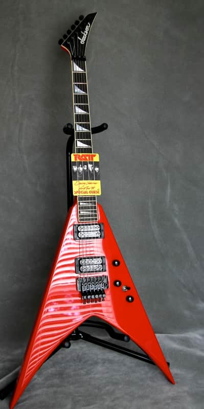 Jackson custom shop double Rhoads V Robbin Crosby 2004 Red image 1