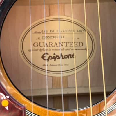 Epiphone J-200EC Studio Left-Handed 2020 - 2025 Vintage Sunburst Bild 9
