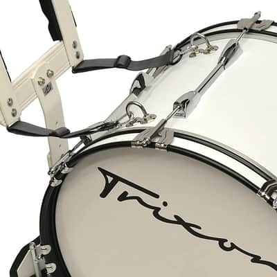 Trixon Field Series Marching Bass Drum 28x12 white image 2