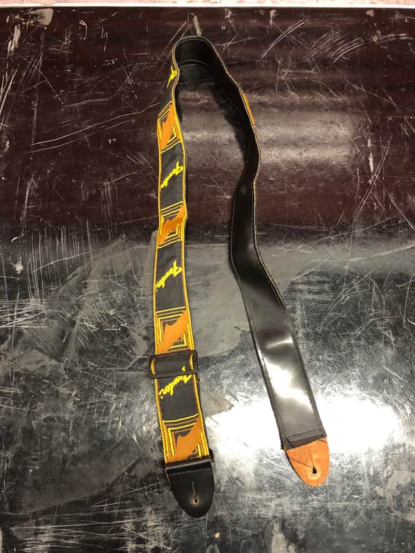 Vintage Fender Monogrammed Strap 1970’s - Brown & Yellow image 1