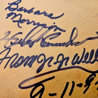 Robert Johnson Tribute Guitar - Delta Blues Parlor Guitar Autographed by BB King, Robert Cray, Buddy Guy, Jeff Healey image 19