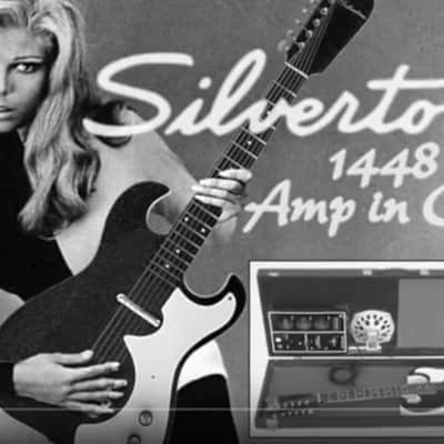 UNUSUAL '64 Silvertone 1448 Pre "Skate Key" Reverse Tuners, RARE Chromed Steel Saddle 4lb 14oz image 23