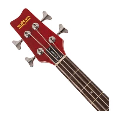 Washburn Scavenger 4-String Bass Guitar - Trans Red - Open Box image 4