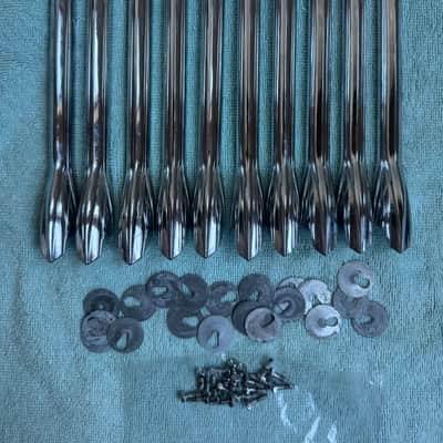Premier Lot of 10 Vintage Bass Drum Lugs - Chrome 125-20 RD.843756 70s - Chrome image 2
