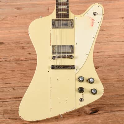 Gibson Custom Shop Murphy Lab '64 Johnny Winter Signature Firebird V Polaris White Aged 2021 image 1