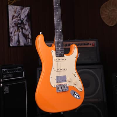 Dhatarattha DST HSS Bright Orange – Roasted Maple Neck, Stainless Steel Frets image 7