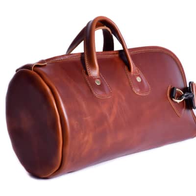 Cornet Gig Bag - Long Model Cornet - Leather - Glenn Cronkhite image 4
