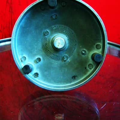 Vintage 1940's Electro-Voice 950 Cardax Crystal Microphone Hi Z with period E.V 423A desk stand DISPLAY image 13