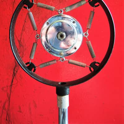 Vintage RARE 1920's / 30's Comet spring carbon Microphone w ring and period stand Shure image 5