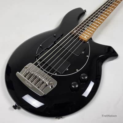 Ernie Ball Music Man John Myung Bongo HH 6-String Bass Black w/ Gator Bag 8.56lbs S08050 image 3