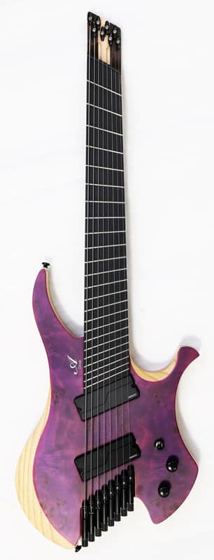 Agile 8 String Multi-Scale Fan Fret Headless Electric Guitar CHIRAL NIRVANA 82528 RL MOD SS Purple B image 1