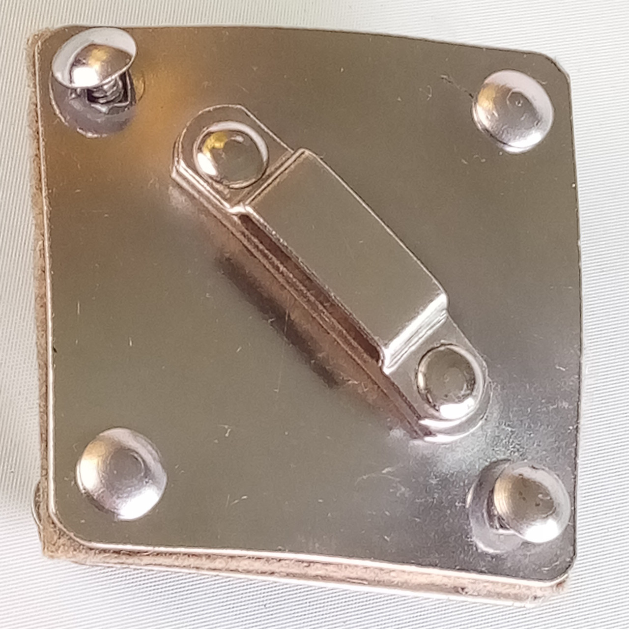 Gretsch Chrome Diamond Mount Ride Tom Shell/Bass Drum Rail Bracket Gray Felt50s — main photograph