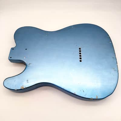 MJT Telecaster Body Alder Relic Nitro Ice Blue Metallic Light mjt6639 image 6