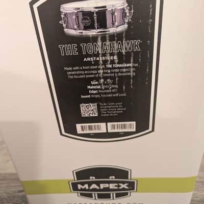 Mapex ARST4551CEB Armory Tomahawk 14x5.5" Steel Snare Drum 2010s - Black Chrome image 3