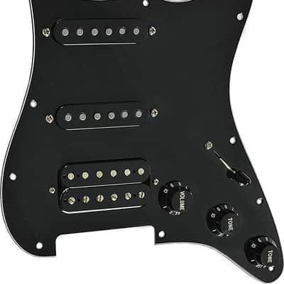 Mojotone 58 Quiet Coil HSS Stratocaster Prewired Pickguard - Black image 1