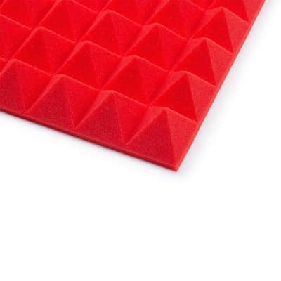 Gator Gator 12"x12" Acoustic Pyramid Panels 4-Pack (Red) image 4