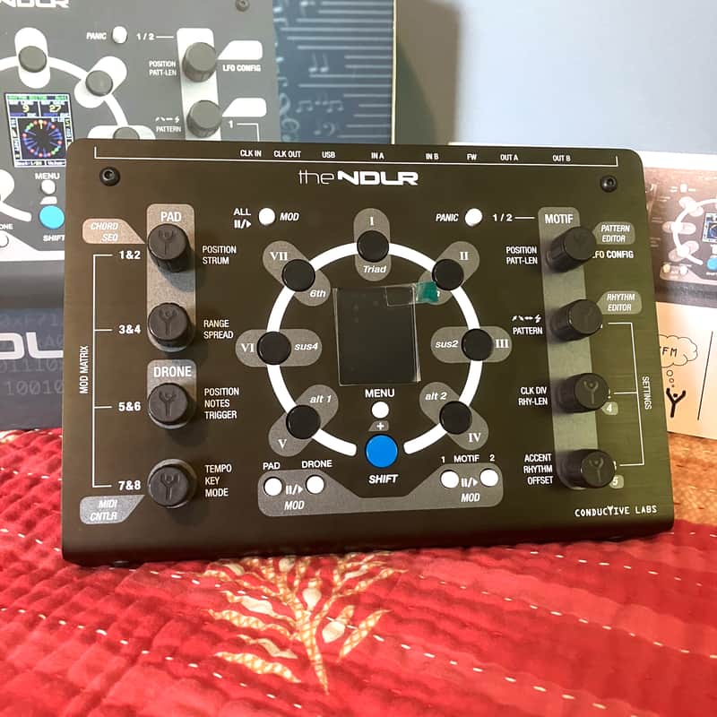 Conductive Labs – The NDLR – 4-Part MIDI Arpeggiator/Sequencer – Wood Sides image 1