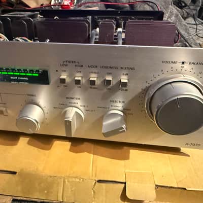 Vintage Onkyo A-7070 Stereo Integrated Amplifier Silver Japan 2Ch great working image 5