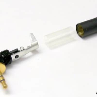 Switchcraft 35HDRABAU Right Angle 3.5mm Connector-Blk/Gold with Solder Terminals image 2