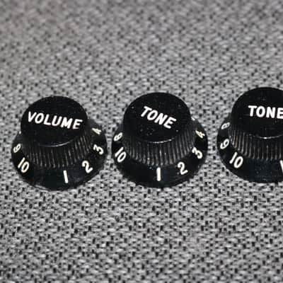 Vintage Original 1970s Fender Stratocaster Control Knobs Set image 2
