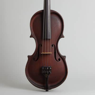 Folk Violin (unlabelled) ,  c. 1920, black hard shell case. image 1
