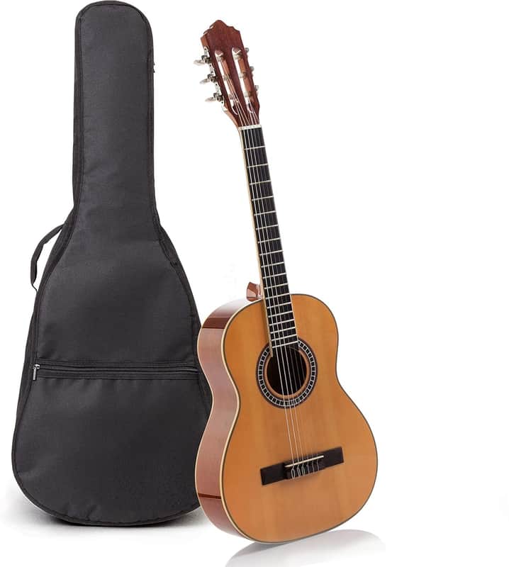 Classical Guitar with Soft Nylon Strings  Music, Junior 3/4 Size 36 Inch Wooden Guitar, Natural Gloss Finish - image 1